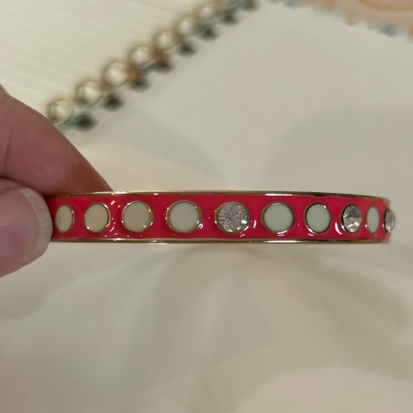 Kate Spade Vibrant Pink and Gold Cutout Bracelet - Picture 1 of 5